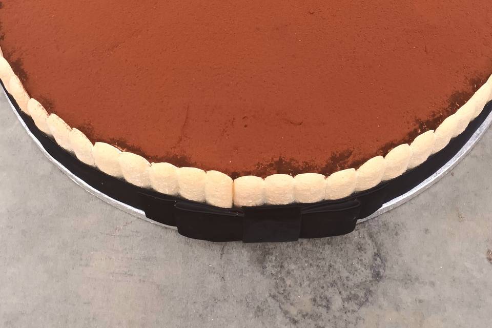 Giant Tiramisu Wedding Cake