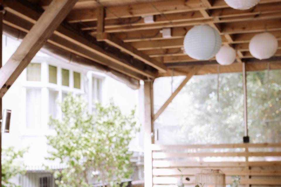 Hut outside