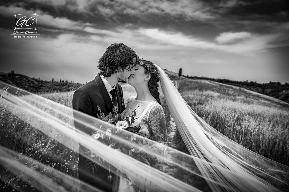 Black and white wedding photos