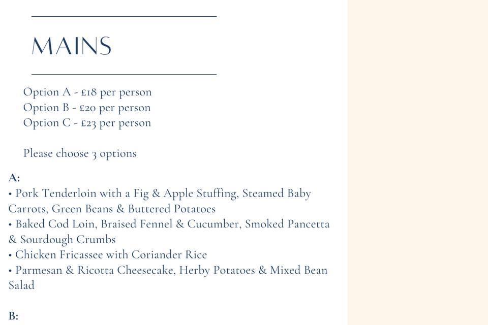Our choice of formal mains
