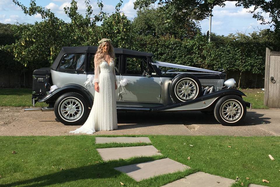 Vintage wedding car