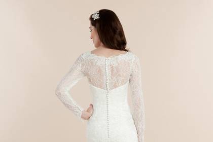 Long sleeved lace gown