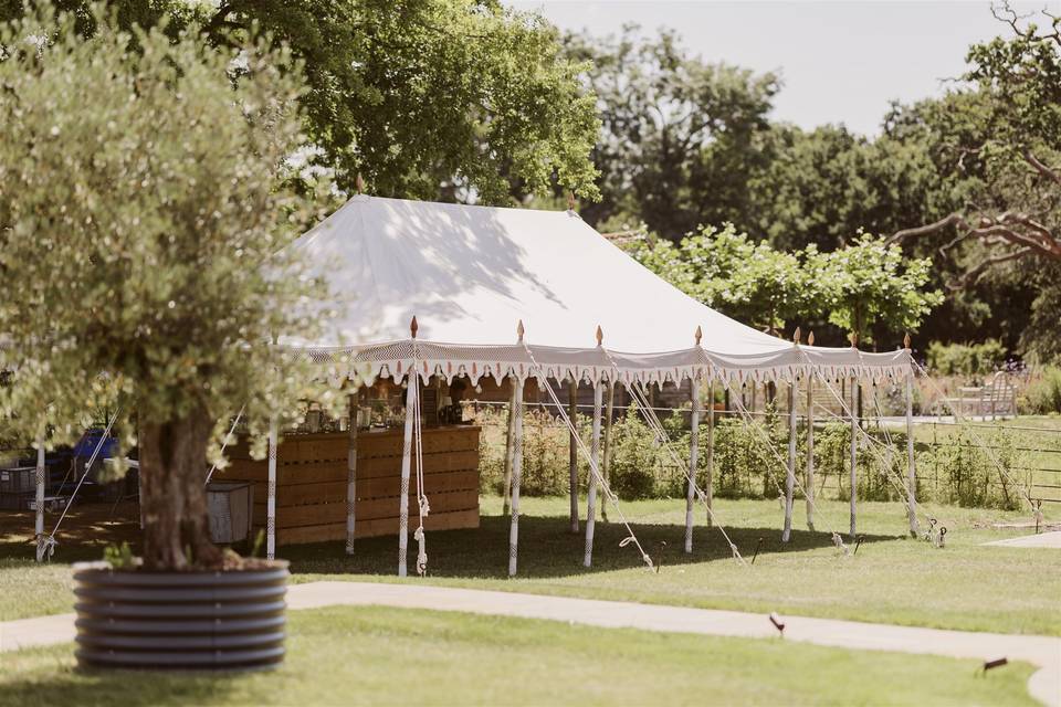 Indian Tent with Rustic Bar