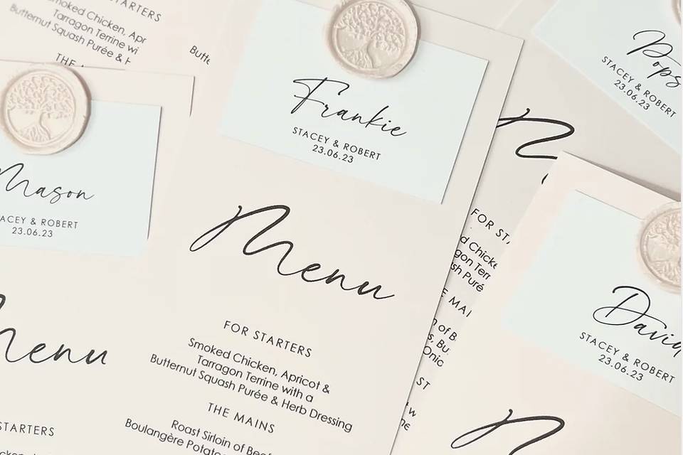 Menu Cards