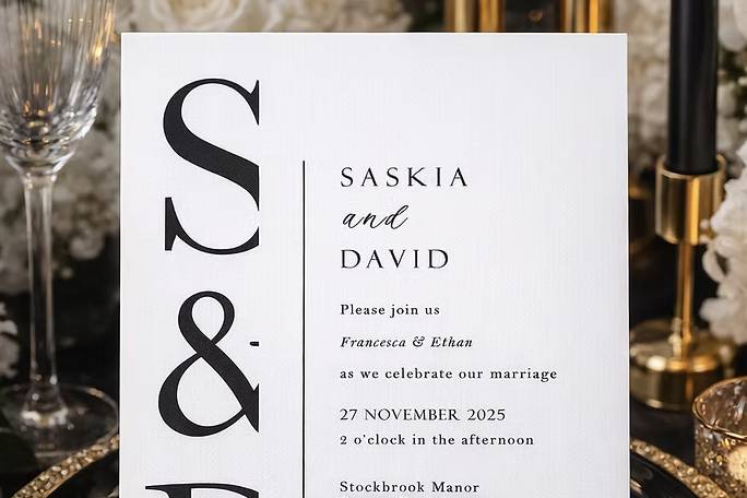 Black and White wedding