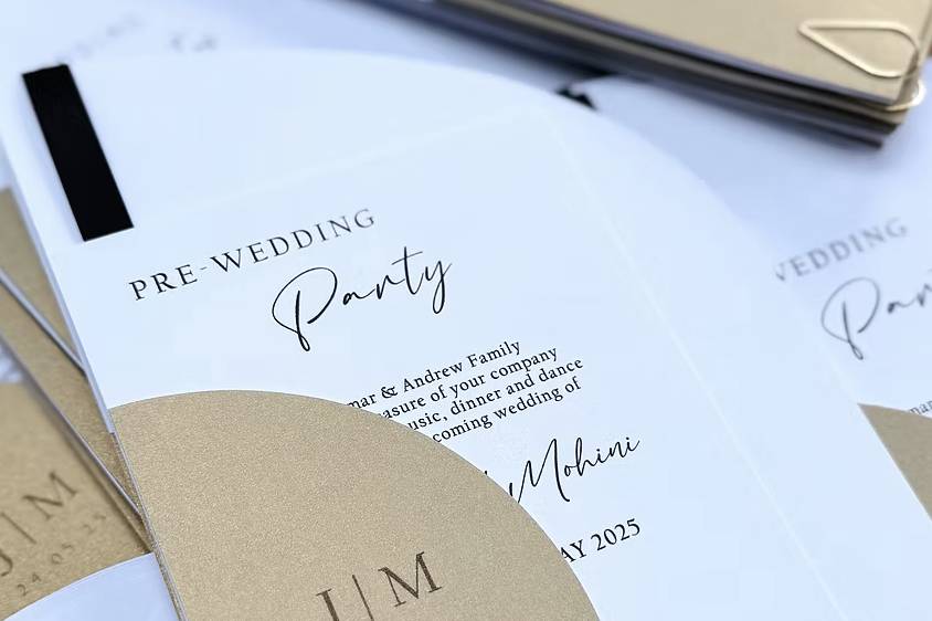 Contemporary style invitations