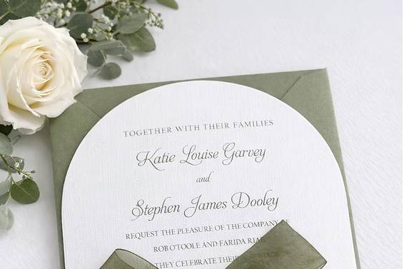 Embossed Arched invitation