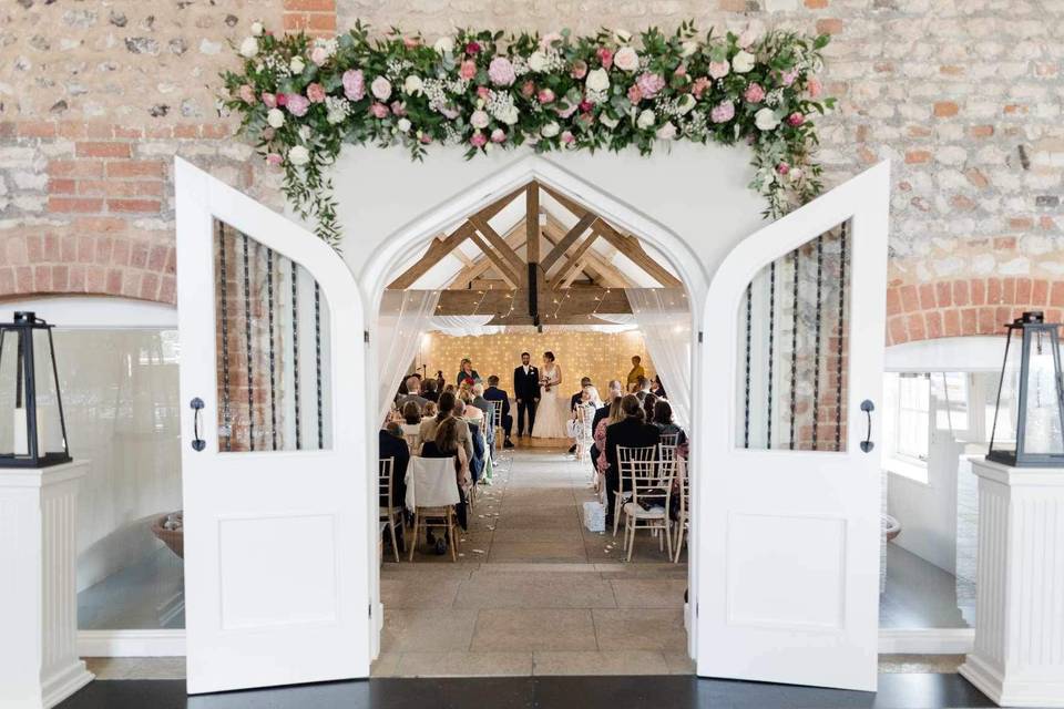 Reception and ceremony room