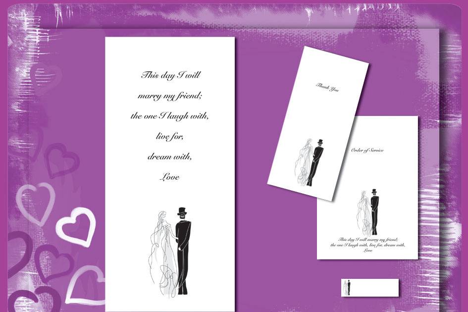 Bride and Groom Stationery