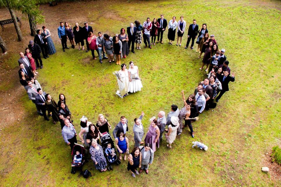 Standing in a heart shape - Dotty Photography