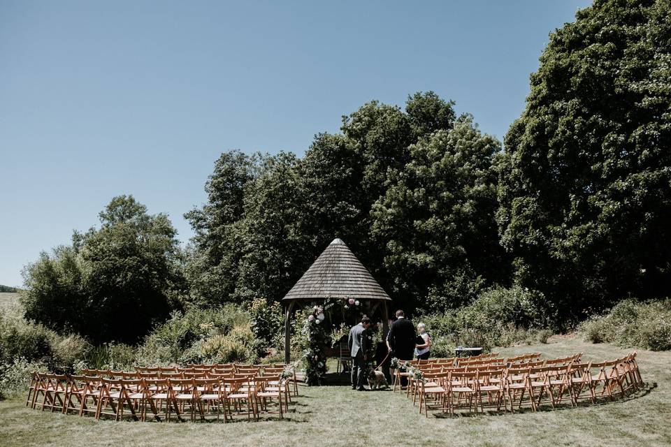 An outside ceremony