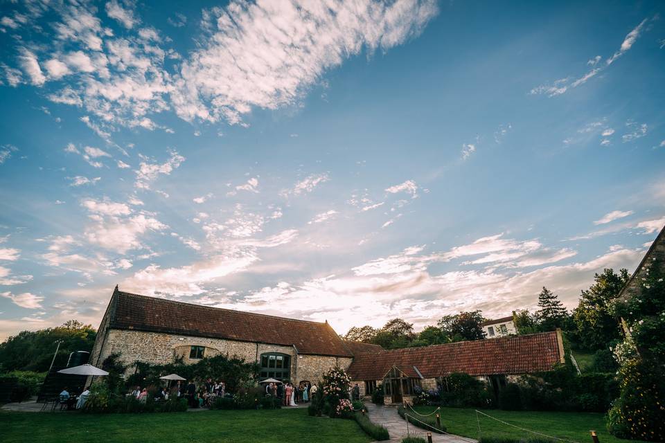 The entrance to the Tythe Barn