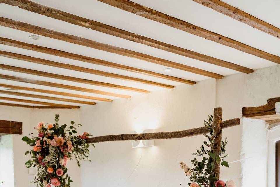 Watermill indoor ceremony