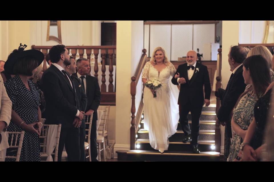 Leila walking down the Aisle