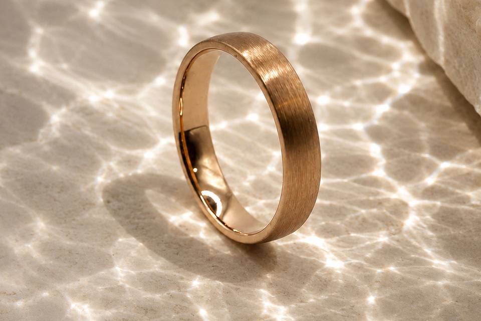 Brushed rose gold