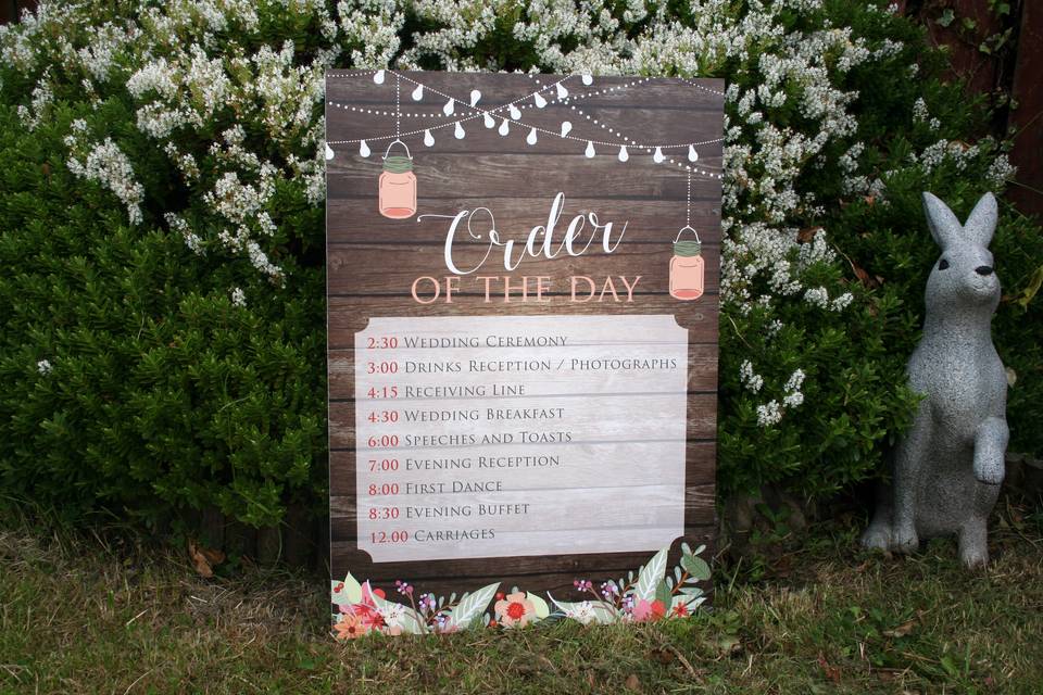 Wedding boards