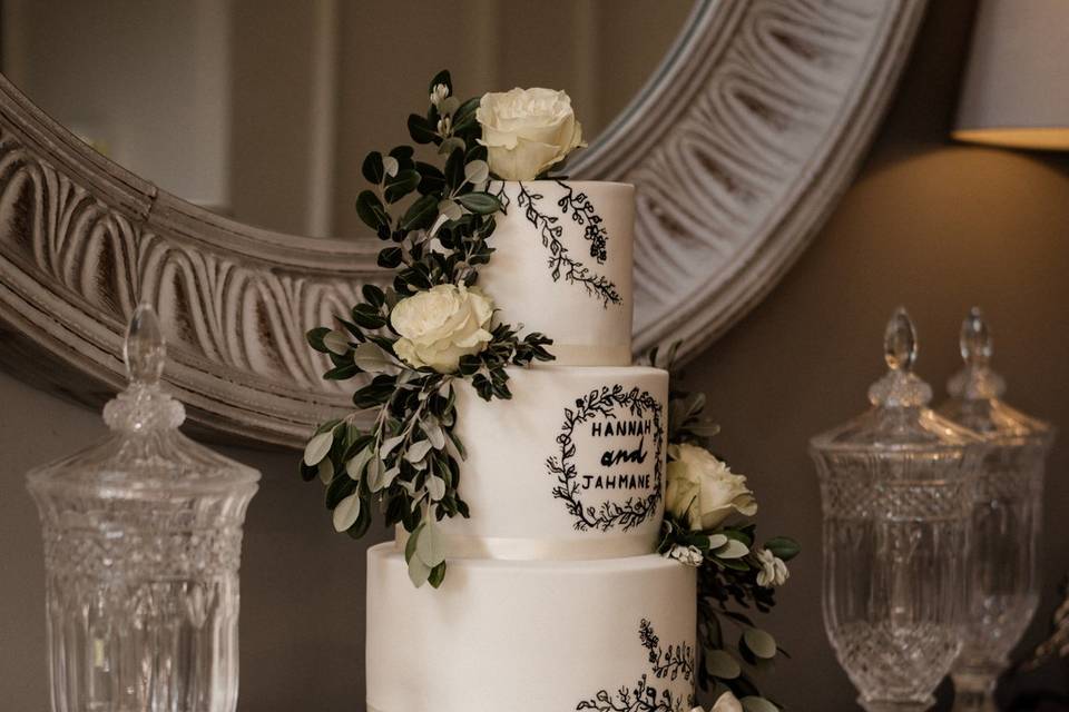 Wedding cake Southwell cakery