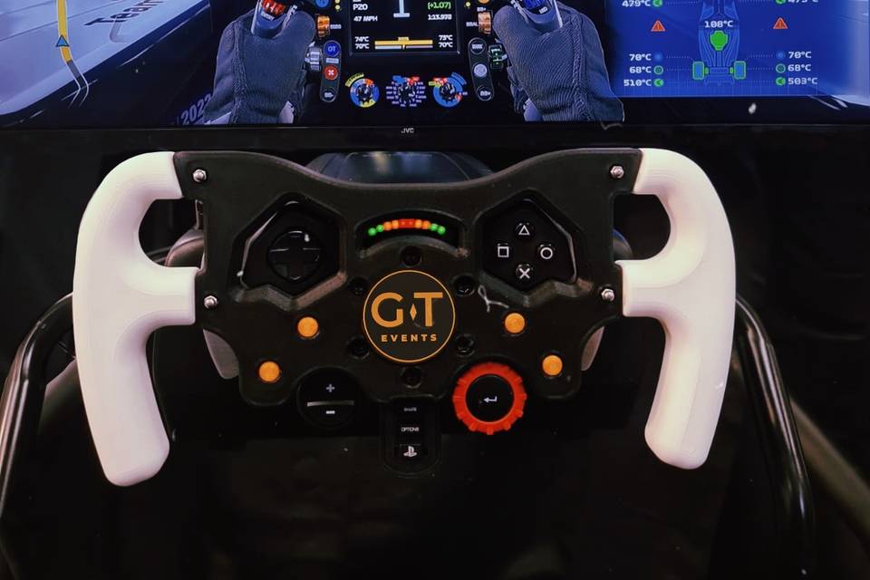 F1 sim close up