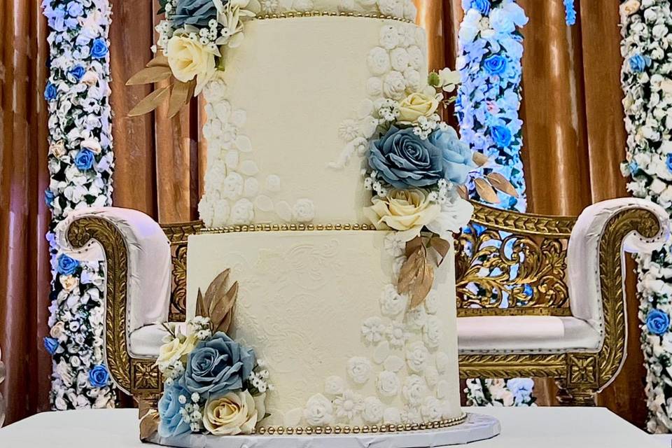 Four tier wedding cake