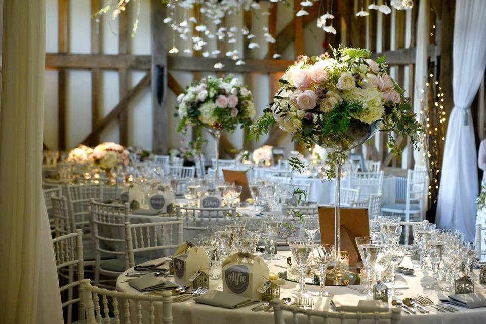 Wedding tables set