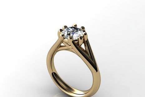 Unique gold diamond ring