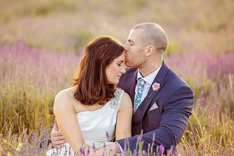 Lavender fields wedding