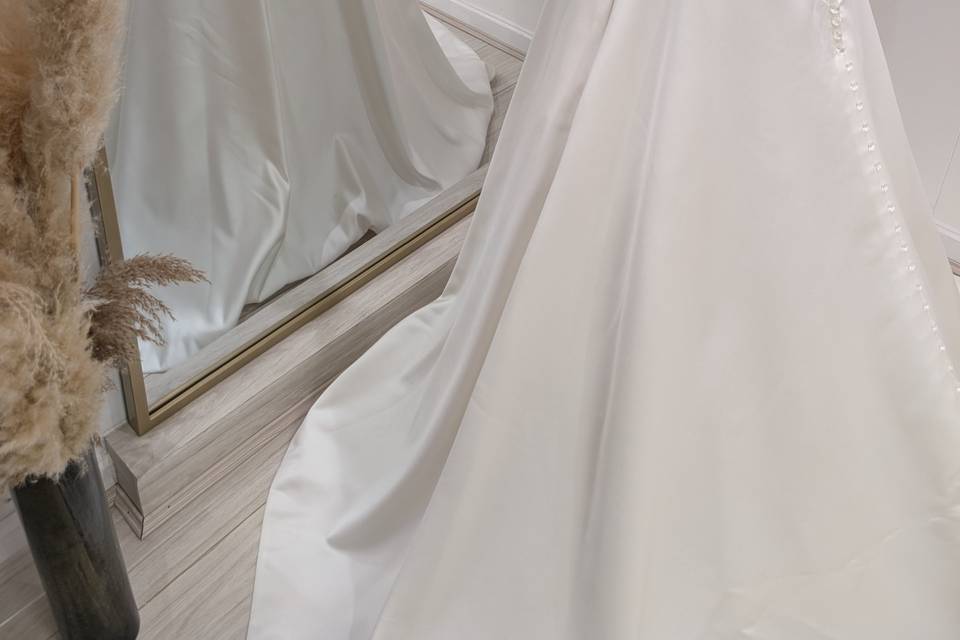 Satin A-line Gown