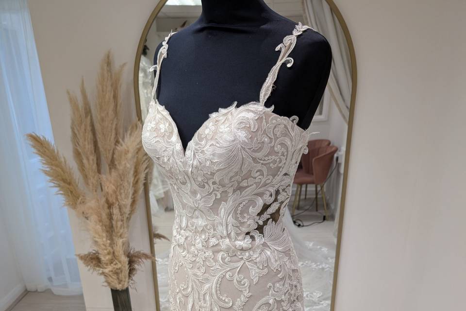Lace Fishtail Gown