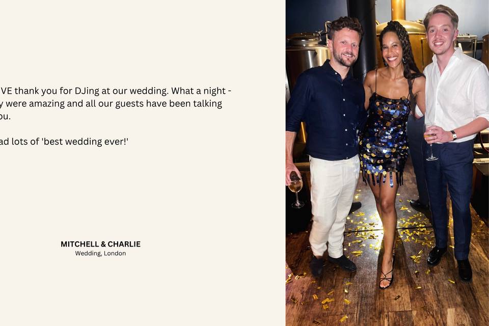 M&C Wedding Testimonial