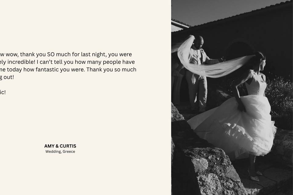 A&C Wedding Testimonial