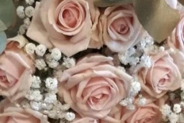 Rose gold bridesmaid bouquet