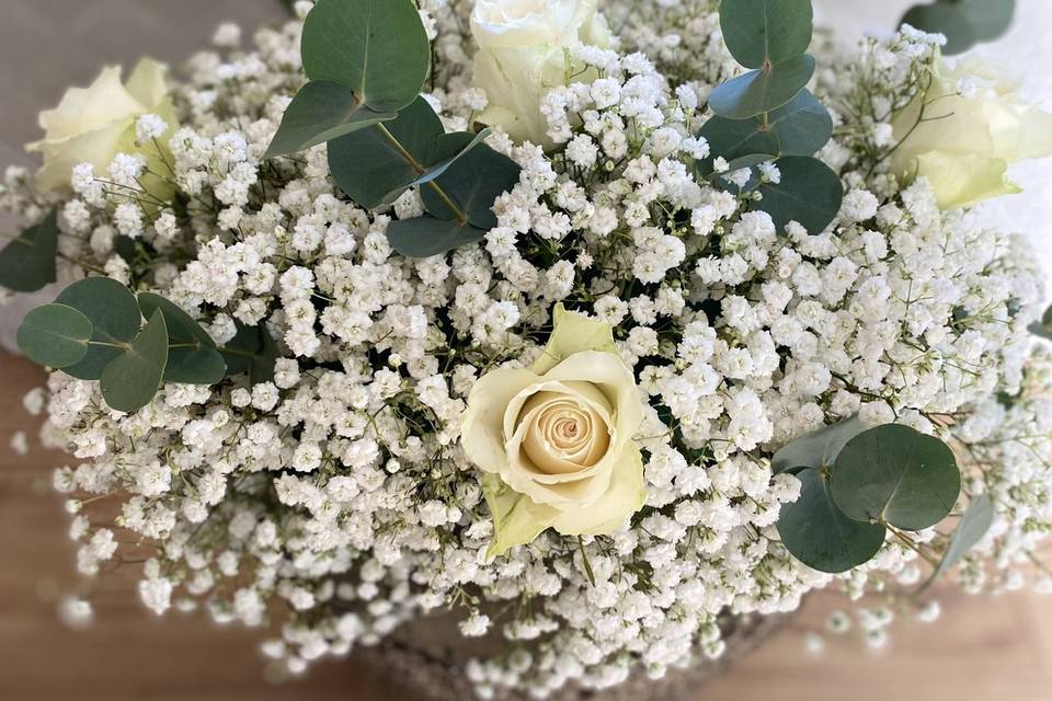 Rose & gypsoptable decoration