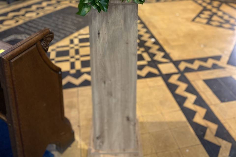 Church Pedestal flowers