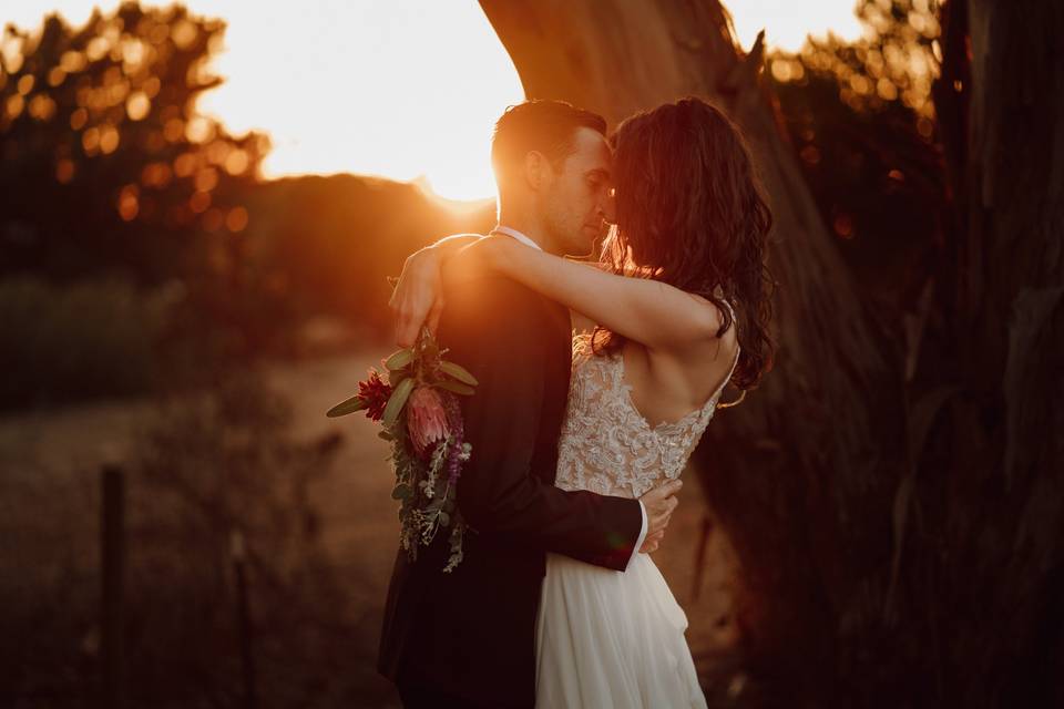 Golden hour elopement