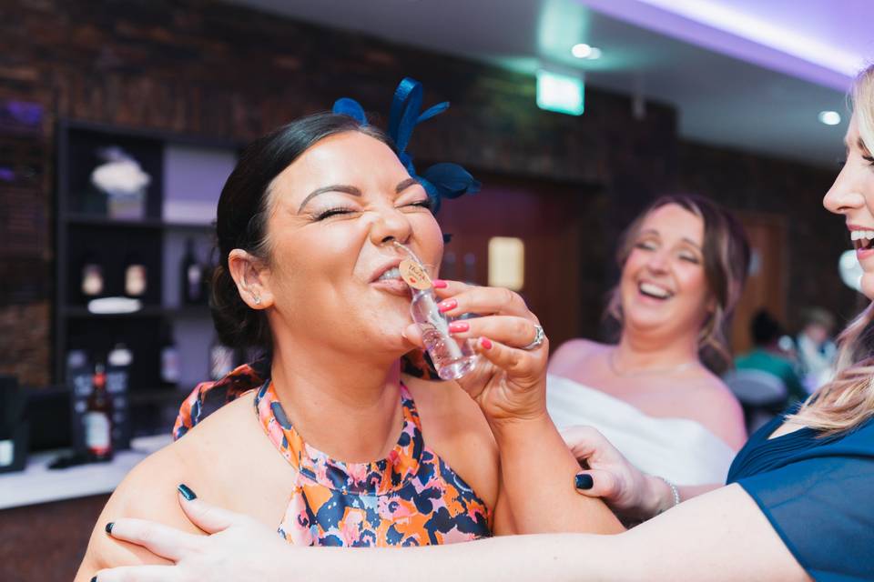 Fun at the reception