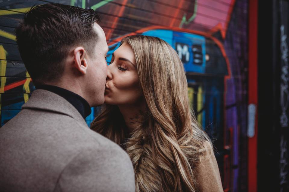 Engagement kiss