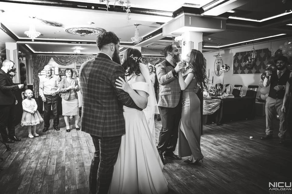 Bride and groom dance