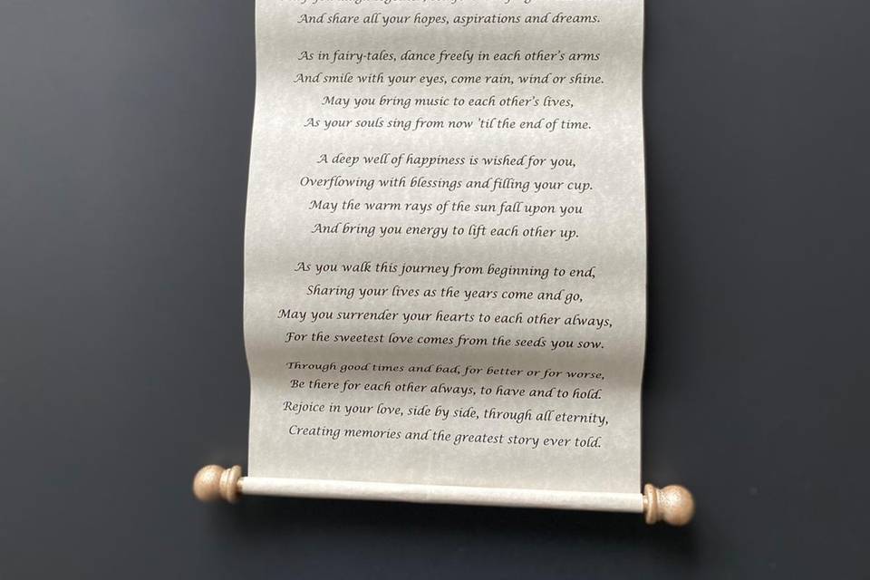 Poetry scroll