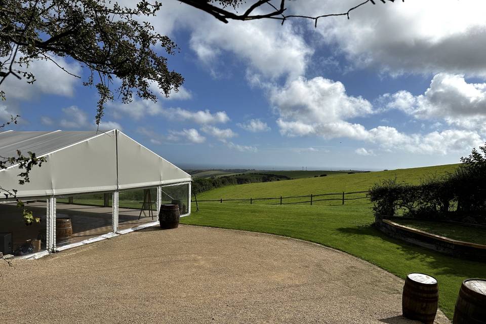 Looking south to the sea