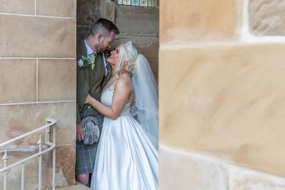 Candid Bride and Groom