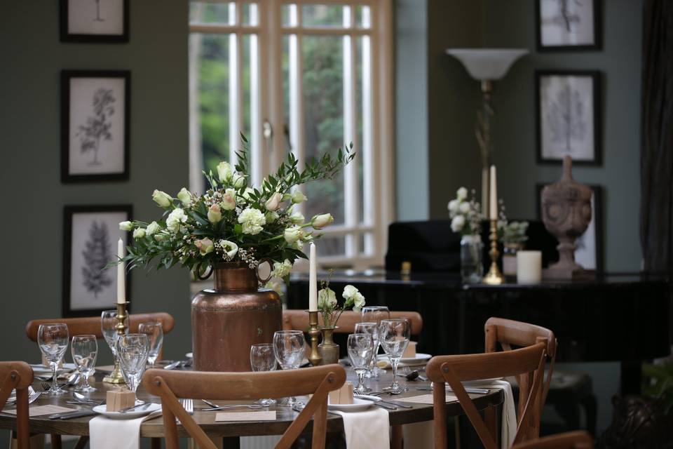 Orangery table set up