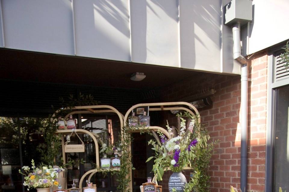 Bar floral display