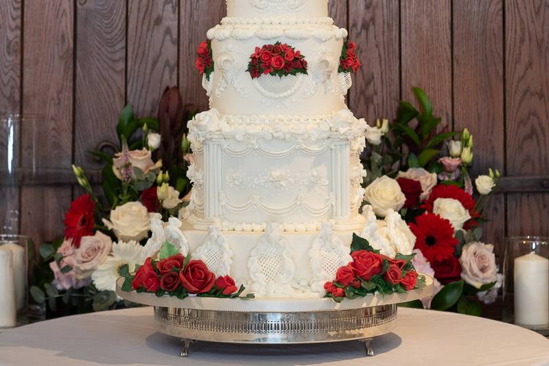 Wedding Cake with Roses