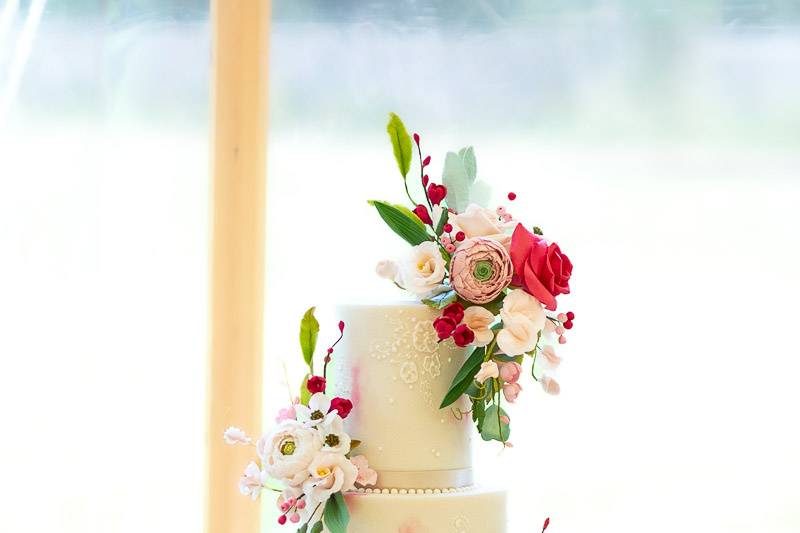 Three Tier Floral Cake