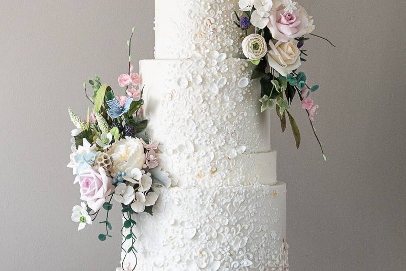 Pink Wedding Cake