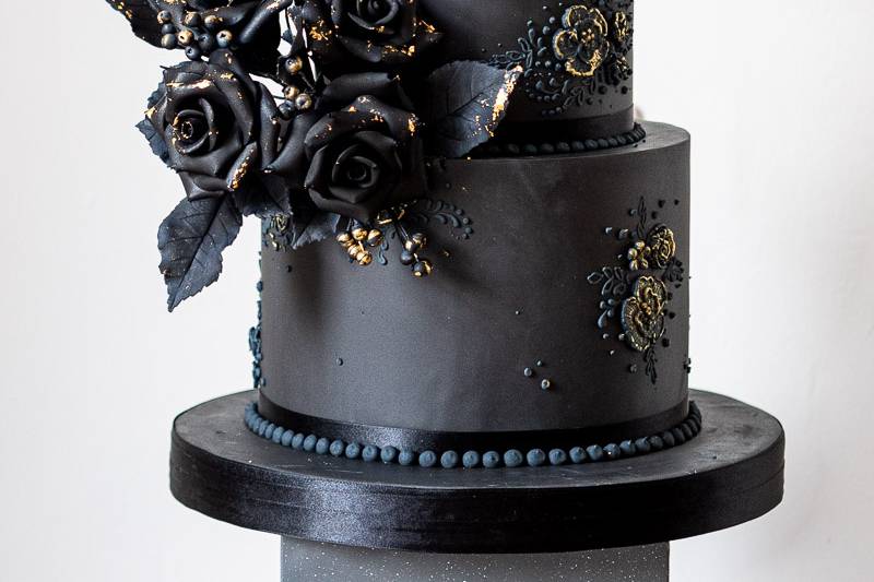 Dark Wedding Cake