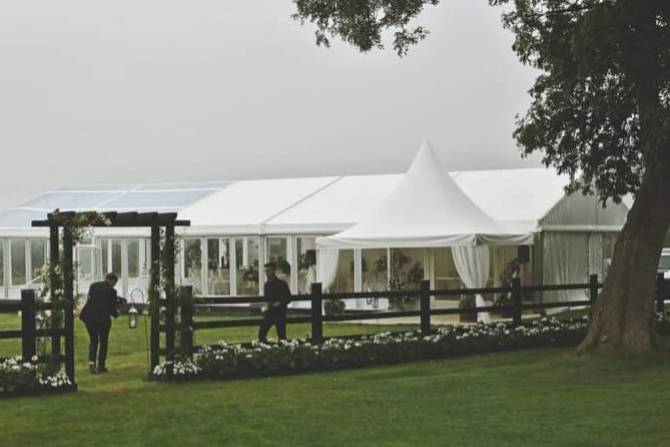 Home marquee wedding