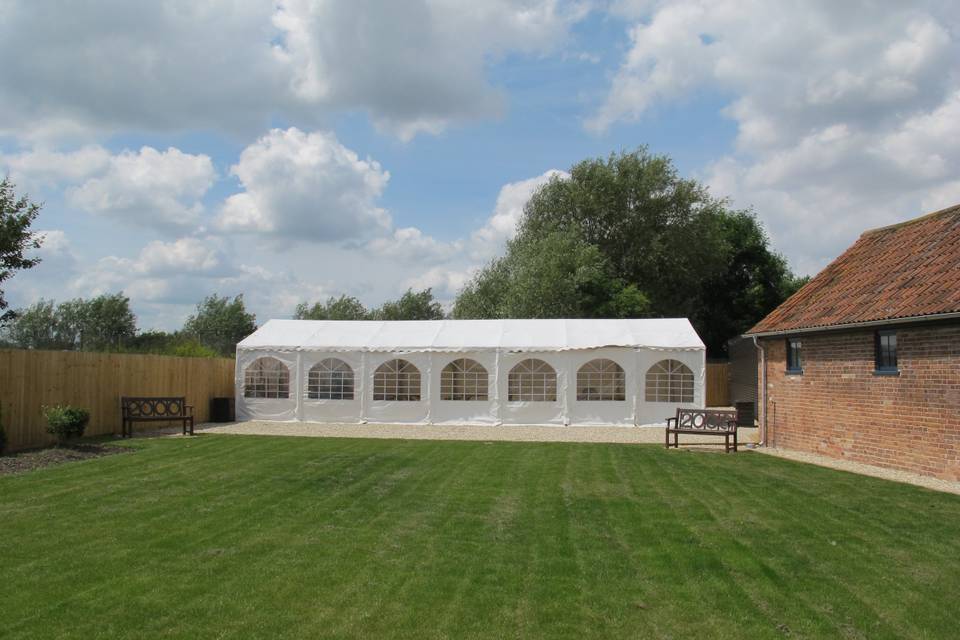 Lawn and marquee