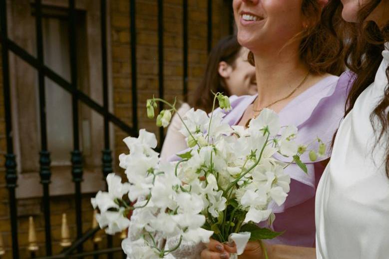 With the bride after ceremony