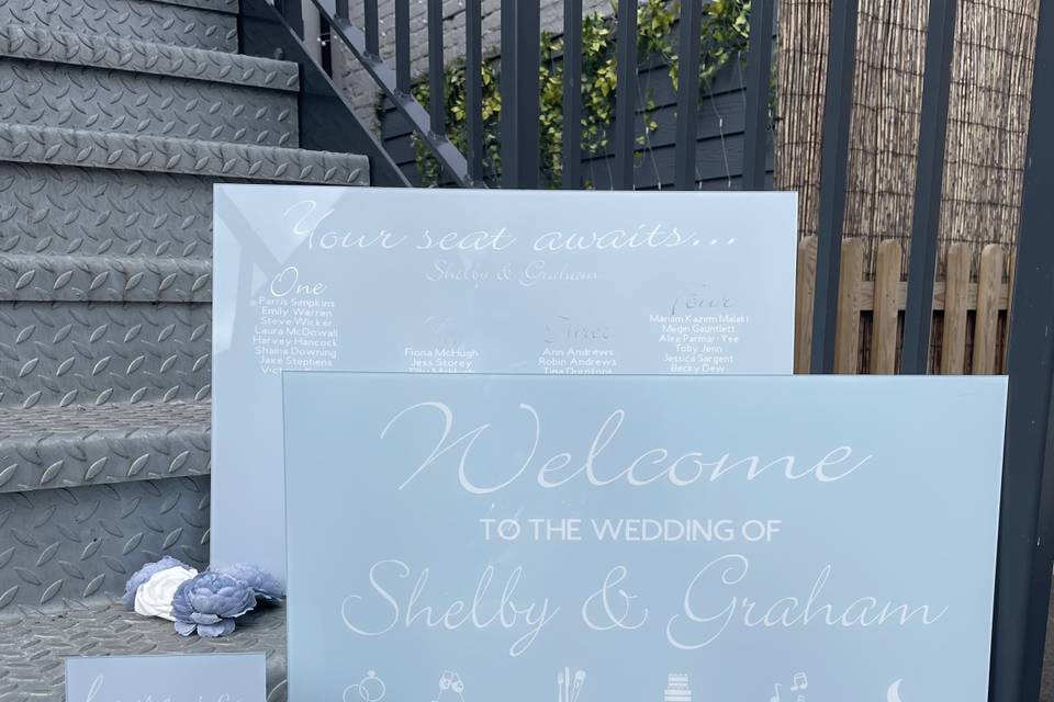 Wedding signage package